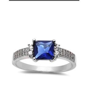 Real 925 Blue Sapphire ring